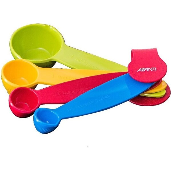 Avanti Coloured Melamine Measuring Spoons Set 4
