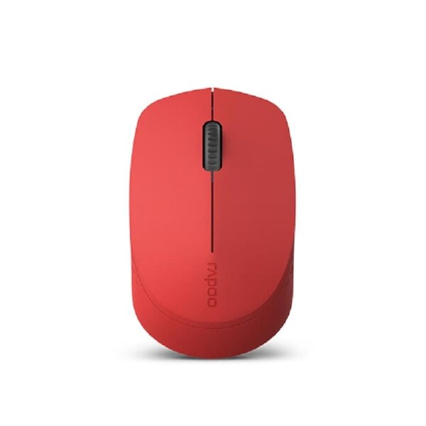 Rapoo M100 2.4GHz & Bluetooth 3 / 4 Quiet Click Wireless Mouse Red - 1300dpi [M100-Red]