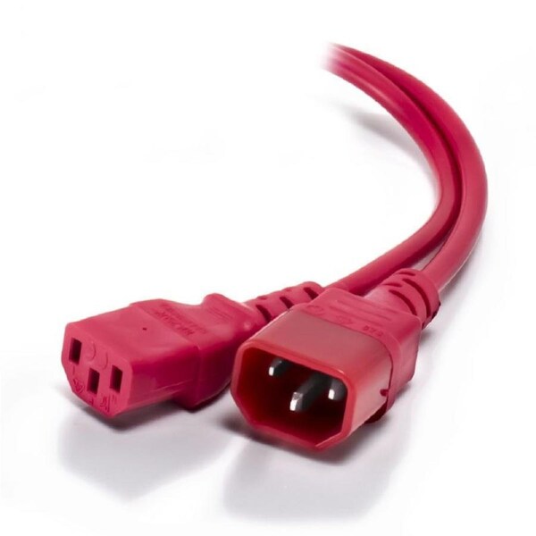 Alogic 1m IEC C13 to IEC C14 Computer Power Extension Cord Male to Female Red [MF-C13C14-01-RD]