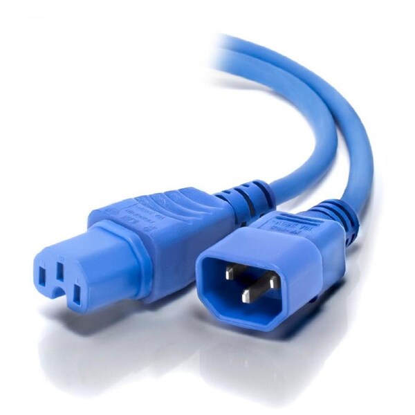 Alogic 2m IEC C14 to IEC C15 High Temperature RR Flex - Male to Female - Blue [MF-C14C15-02-BLU]