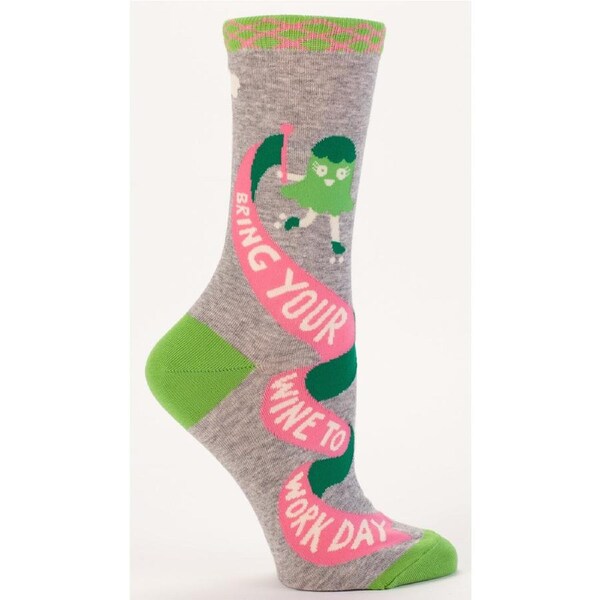 Blue Q - Bring Your Wine To Work Day Womens Crew Socks
