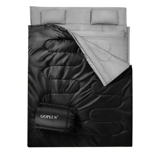 Camping Sleeping Bag Double Outdoor Hiking Tent Winter Thermal