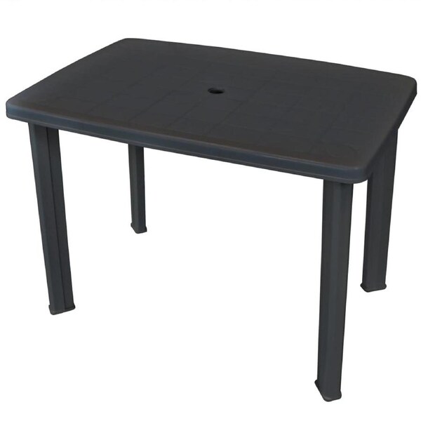 Garden Table Anthracite 101x68x72 cm Plastic vidaXL