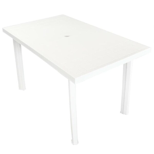 Garden Table White 126x76x72 cm Plastic vidaXL