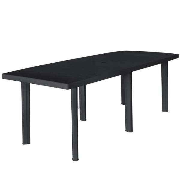Garden Table Anthracite 216x90x72 cm Plastic vidaXL