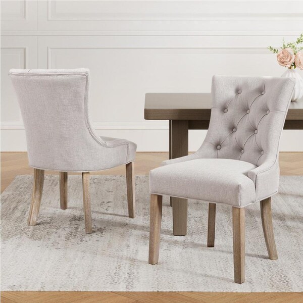 1 Set of 2 Artiss Dining Chairs Beige