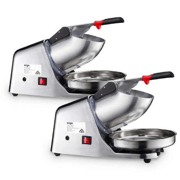 SOGA 2X Electric Ice Shaver Crusher Smoothie Maker 300W