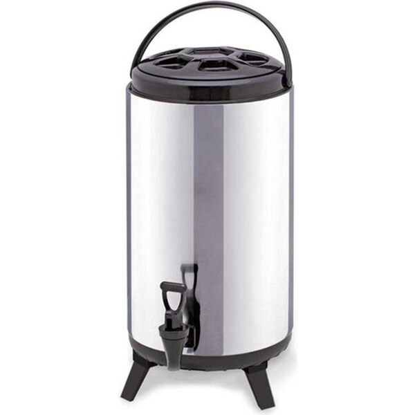 SOGA 8L Portable Insulated Cold/Heat Coffee Tea Beer Barrel Brew Pot With Dispenser