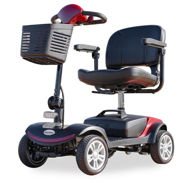 EQUIPMED Folding Electric Mobility Scooter Motorised Portable Compact 4 Wheel, Senior Elderly Aid