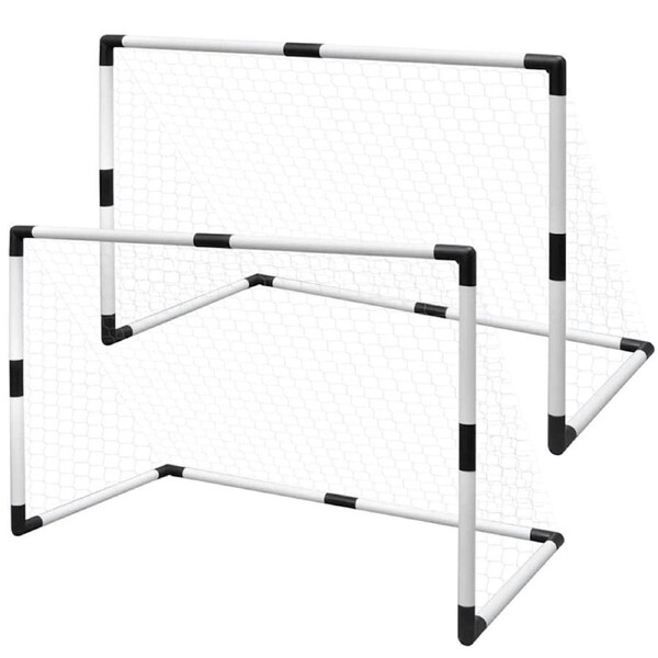 Mini Soccer Goals Post Net Set 2 pcs for Kids 91.5 x 48 x 61 cm vidaXL