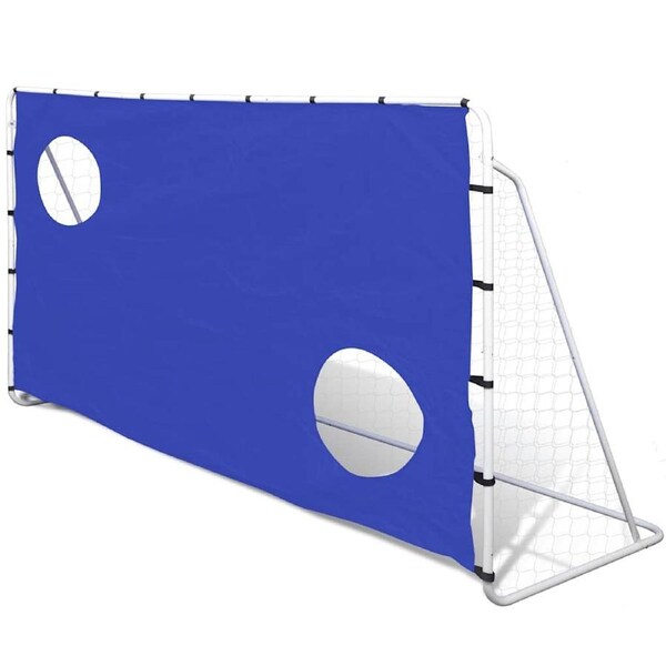Soccer Goal with Aiming Wall Steel 240 x 92 x 150 cm High-quality vidaXL