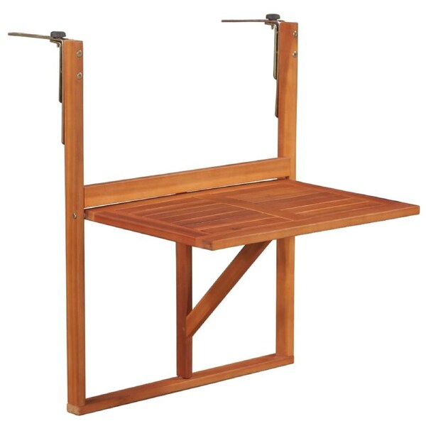 Hanging Balcony Table 64.5x44x80 cm Solid Acacia Wood vidaXL