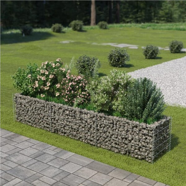Gabion Raised Bed Galvanised Steel 270x50x50 cm vidaXL