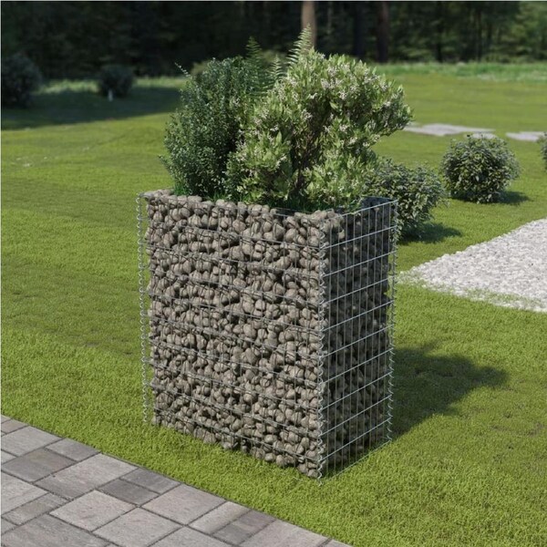 Gabion Raised Bed Galvanised Steel 90x50x100 cm vidaXL