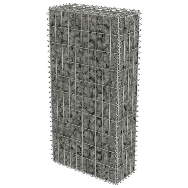 Gabion Wall with Covers Galvanised Steel 50x20x100 cm vidaXL