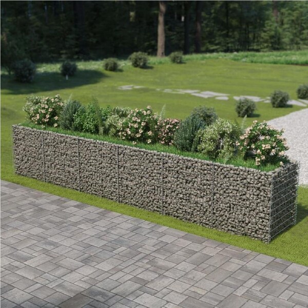 Gabion Raised Bed Galvanised Steel 540x90x100 cm vidaXL