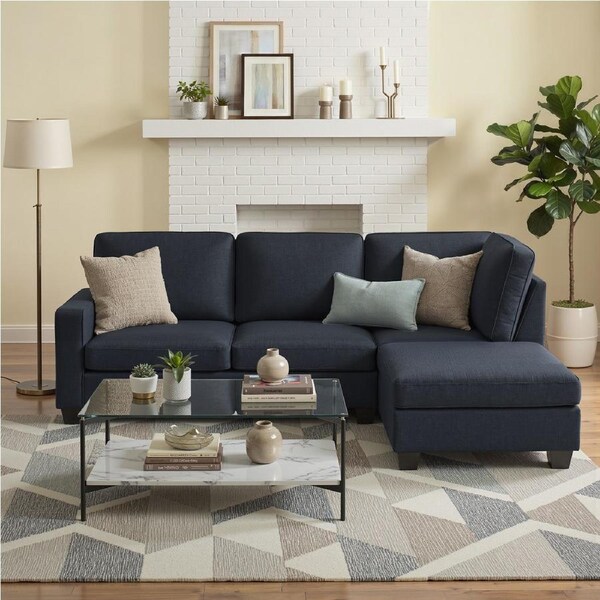 Artiss Sofa, 4 Seater Sofabed Couch Seat Daybed Armchair Loungefly Play Chairs Modular Chaise Set Dark Grey