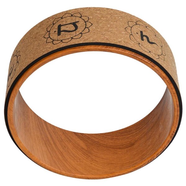 Yoga Pilates Wheel Cork Circle Prop Back Chest Hips Abdomen Stretch Roller
