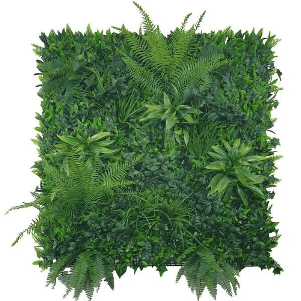 Jungle Fern Artificial Vertical Garden / Fake Green Wall 1m x 1m UV Resistant