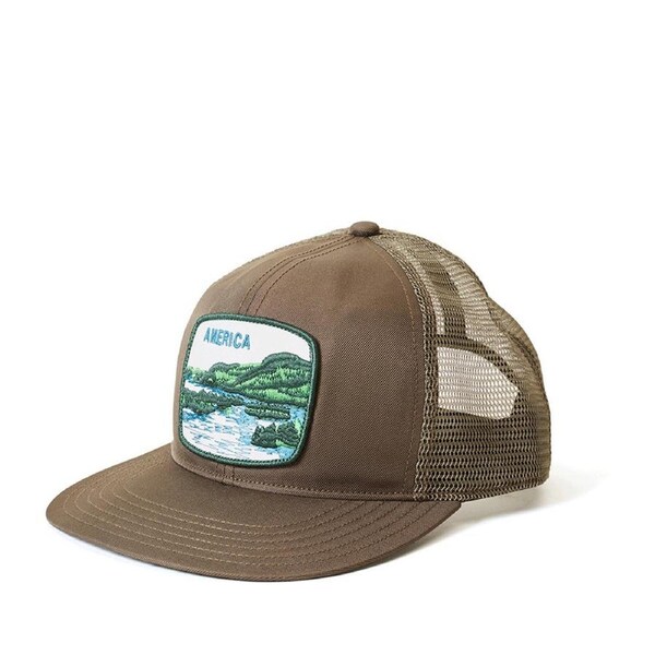 Goorin Brothers Uhmerrica America Baseball Trucker Cap Hat Bros - Coffee