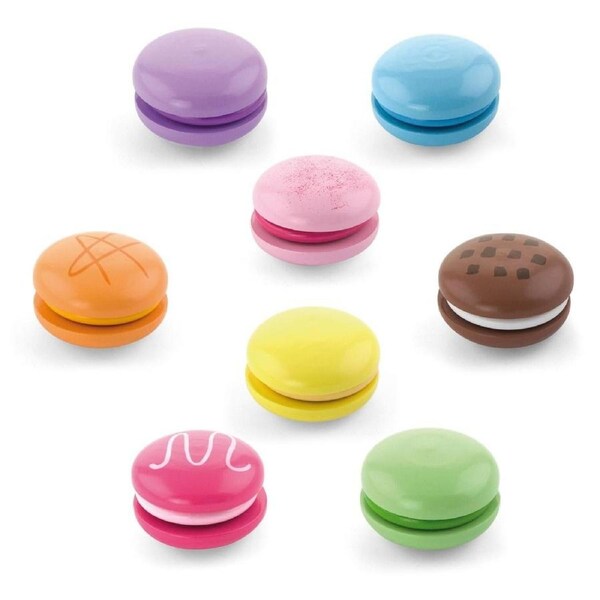 Viga Wooden Pretend Toys - Kitchen Food - Macaron (Box of 8)