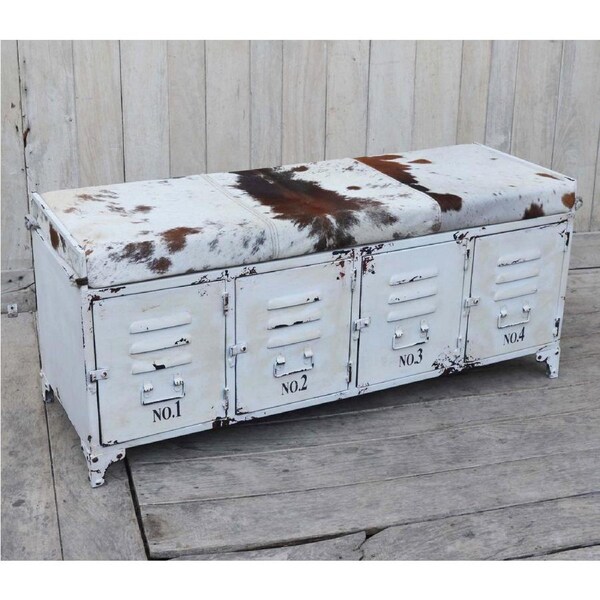 Cowhide Locker Lounge Seat