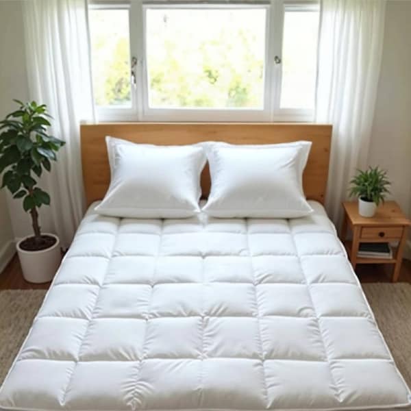 Royal Comfort 1800GSM Duck Feather Down Mattress Topper Pillowtop King Single