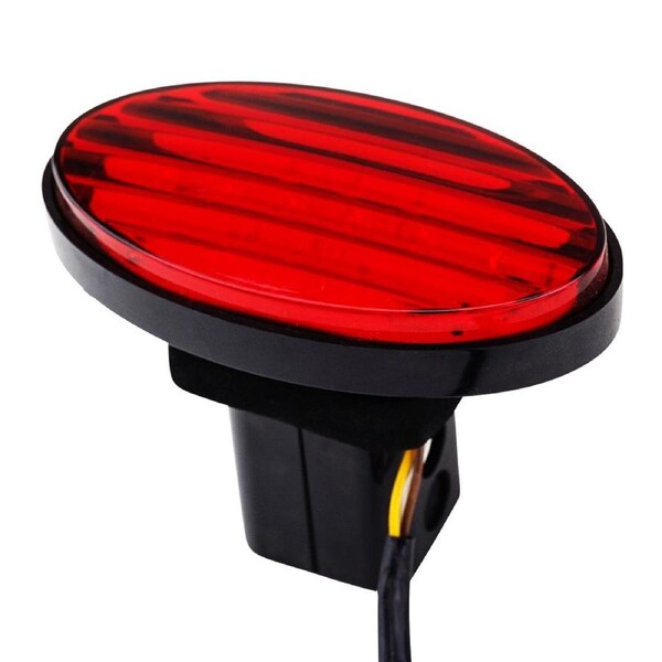 Jaxsyn Novelty Towbar Trailer Hitch Cover Tow - Red Oval Brake light