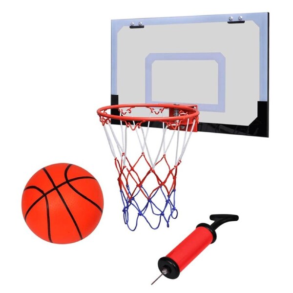 Indoor Mini Basketball Hoop Set with Ball and Pump vidaXL