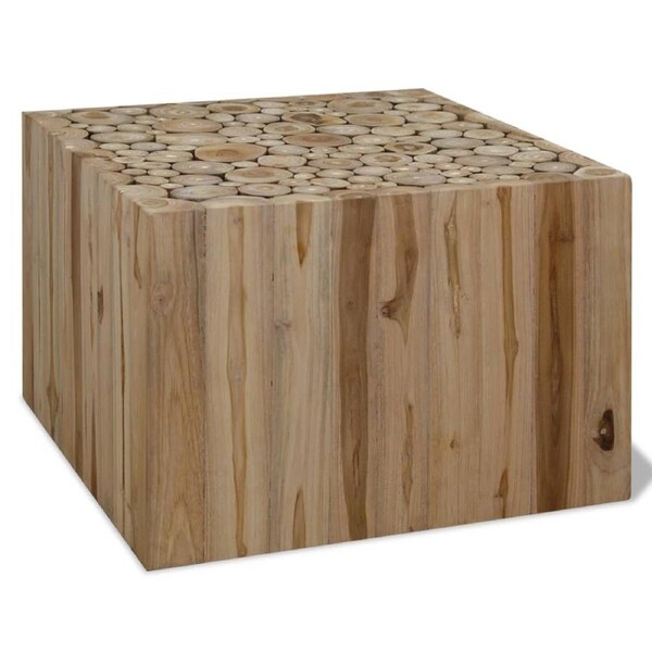 Coffee Table Genuine Teak 50x50x35 cm vidaXL