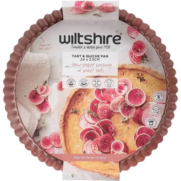Wiltshire Rose Gold Non Stick Tart Quiche Pan 24cm