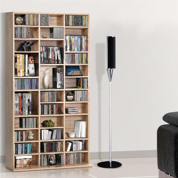 1x Artiss Bookshelf CD DVD Shelf Oak