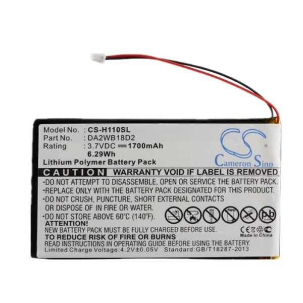 iRiver Digital Audio Player DAP MP3 H110,H120,H140,H320,H340 Replacement Battery, Part number DA2WB18D2