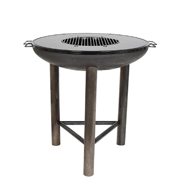 La Hacienda Pittsburgh Plancha 80cm Diameter Firepit with Cooking Surface / Grill