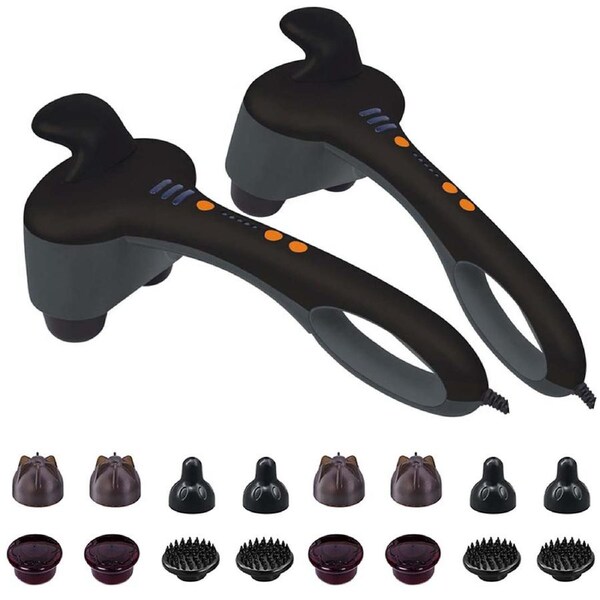 SOGA 2x Portable Handheld Massager Soothing Heat Stimulate Blood Flow Foot Shoulder