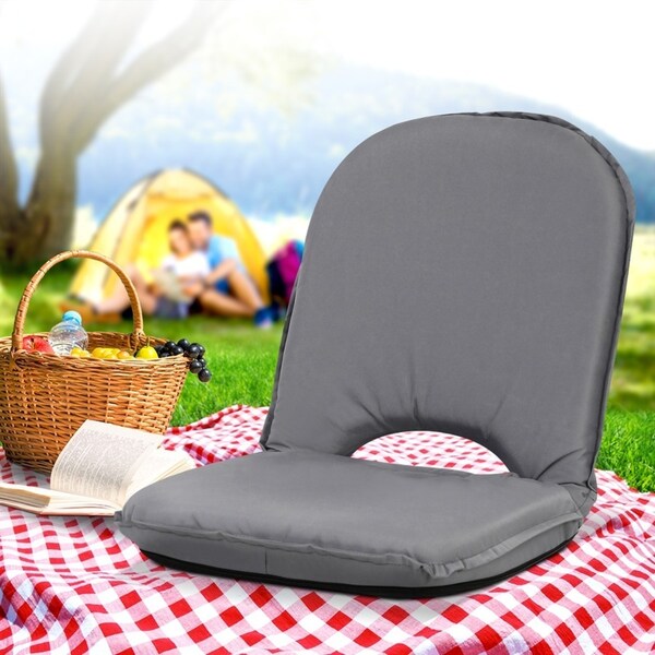 Artiss Floor Chair Lounge Camping Grey