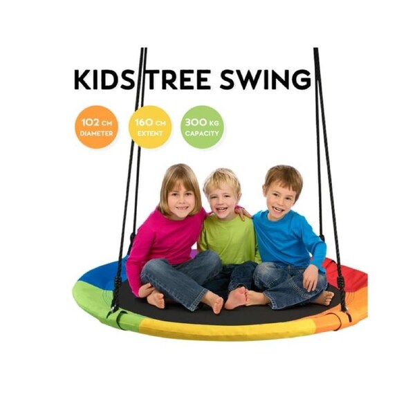 Costway Giant Tree Swing - 100cm / Rainbow / Yard Play Equipment