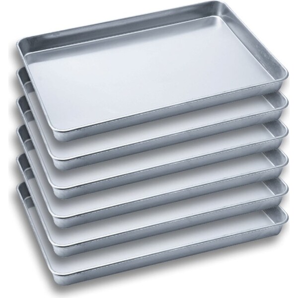 SOGA 6X Aluminium Oven Baking Pan Cooking Tray for Bakers Gastronorm 60*40*5cm