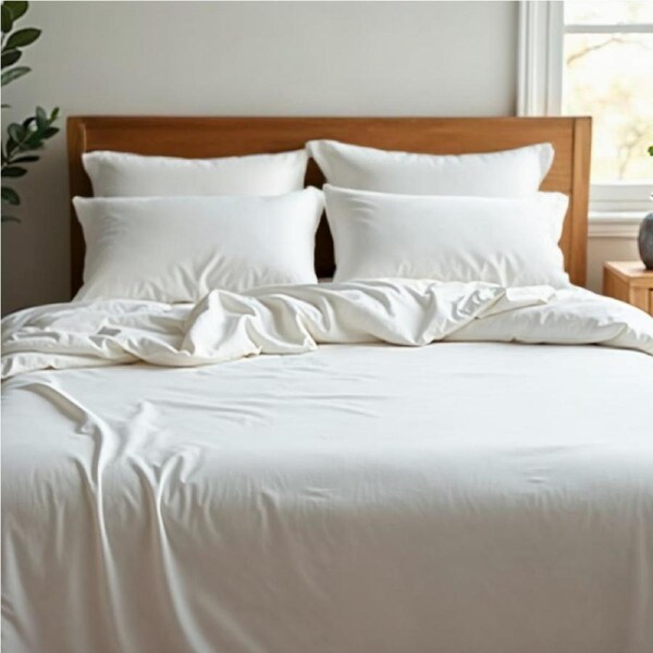 Royal Comfort 1200 Thread Count Sheet Set 4 Piece Ultra Soft Touch Bedding White / Queen