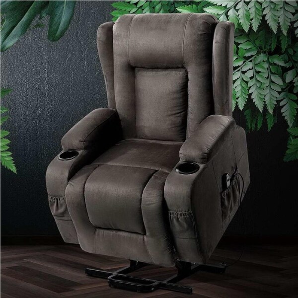 1x Artiss Recliner Chair Lift Up Velvet
