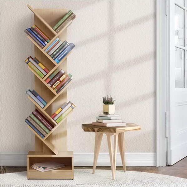 9 Tiers Artiss Tree Bookshelf - ECHO Pine