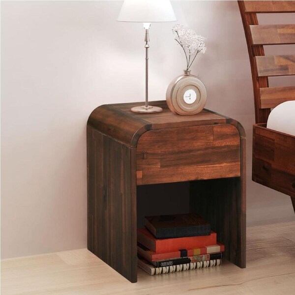 Nightstand 41.5x42x52 cm Solid Acacia Wood vidaXL
