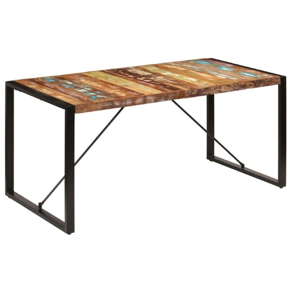 Dining Table 160x80x75 cm Solid Reclaimed Wood vidaXL
