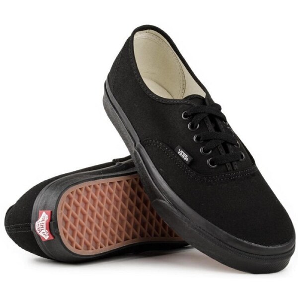 VANS Authentic Shoes Sneakers Classic Skateboard Sneakers Casual Skate Board - Black/Black Men's US 6/Women's US 7.5