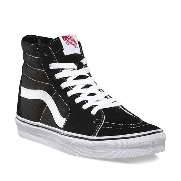 VANS SK8 Hi Casual Shoes High Top Canvas Skateboard Sneakers Old Skool - Black/White Men's US 7/Women's US 8.5