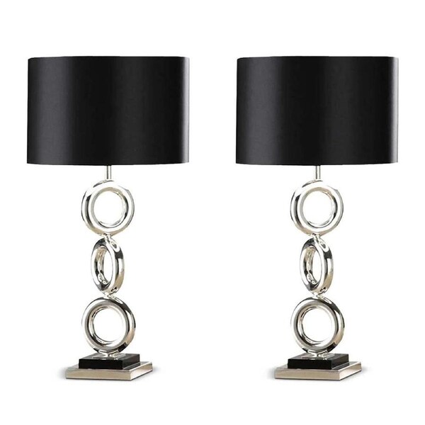 SOGA 2X Simple Industrial Style Table Lamp Metal Base Desk Lamp