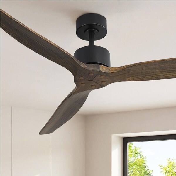 Devanti 52'' Ceiling Fan DC Motor 3 Blades w/Remote - Dark Wood