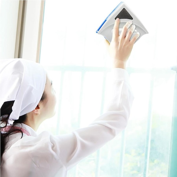 Cleanflo 3-8mm Magnetic Double-Sided Window Wiper Blue