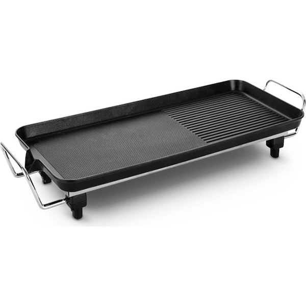 SOGA 48cm Electric BBQ Grill Teppanyaki Tough Non-stick Surface Hot Plate Kitchen 3-5 Person