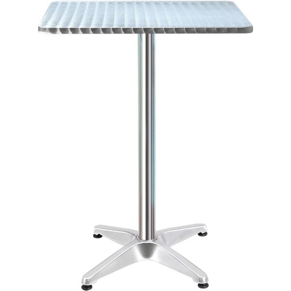 Gardeon Outdoor Bar Table Adjustable Aluminium Square